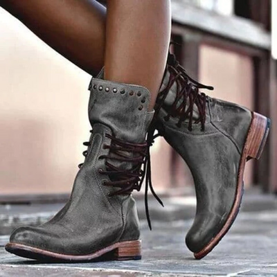 Maura | Leather Lace-Up Boots