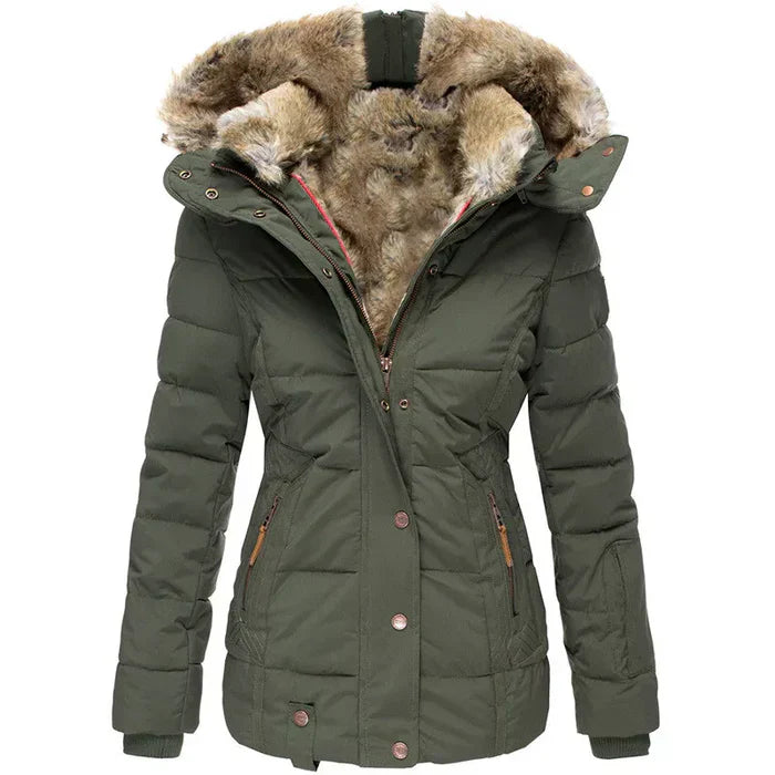 Belén™ - Warm winter coat with fur lining